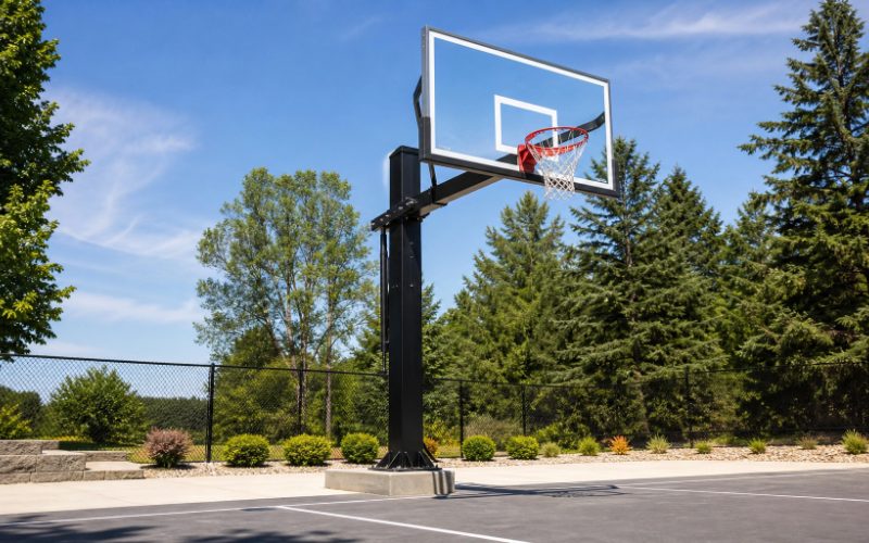 in ground basketball hoop