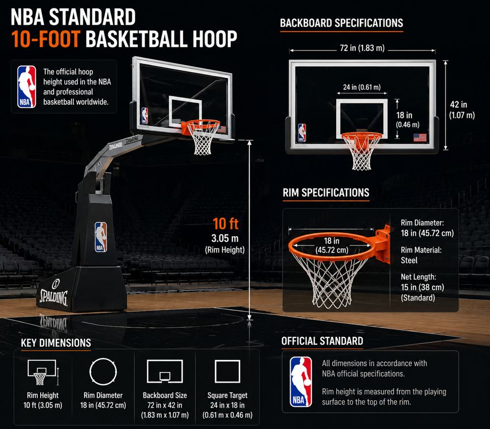 10 feet basketball hoop