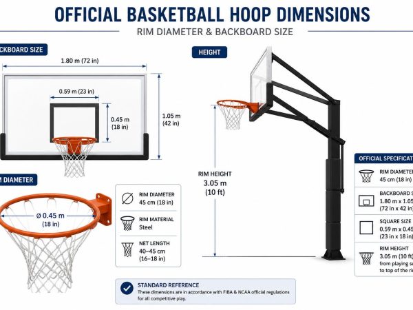 official basketball hoop dimensions